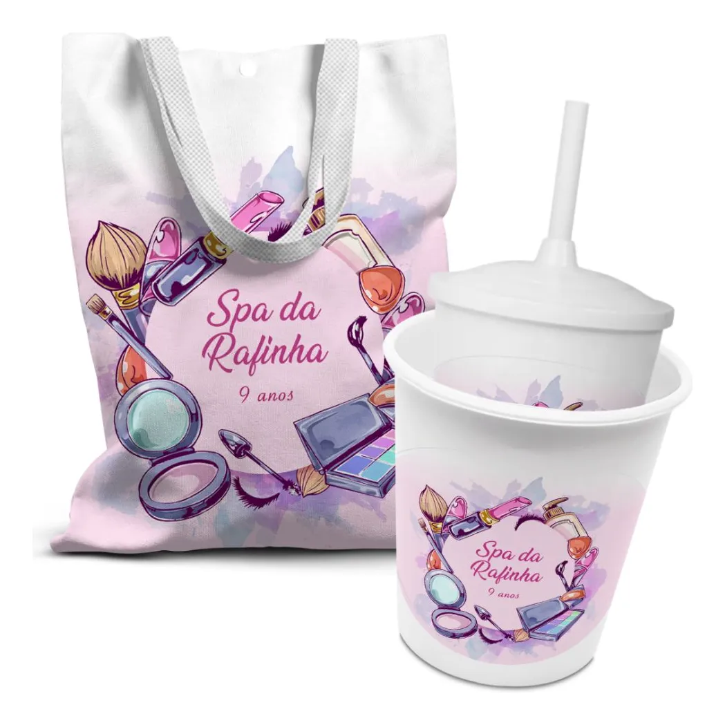 10 Kits Festa Sacola Oxford Copo E Balde Pipoca Envio Rápido